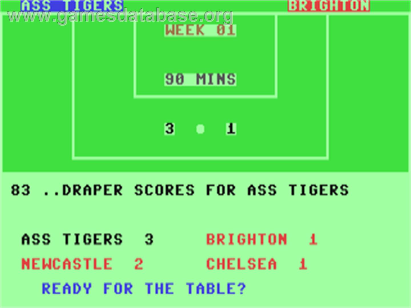 Soccer Boss - Commodore 64 - Artwork - In Game