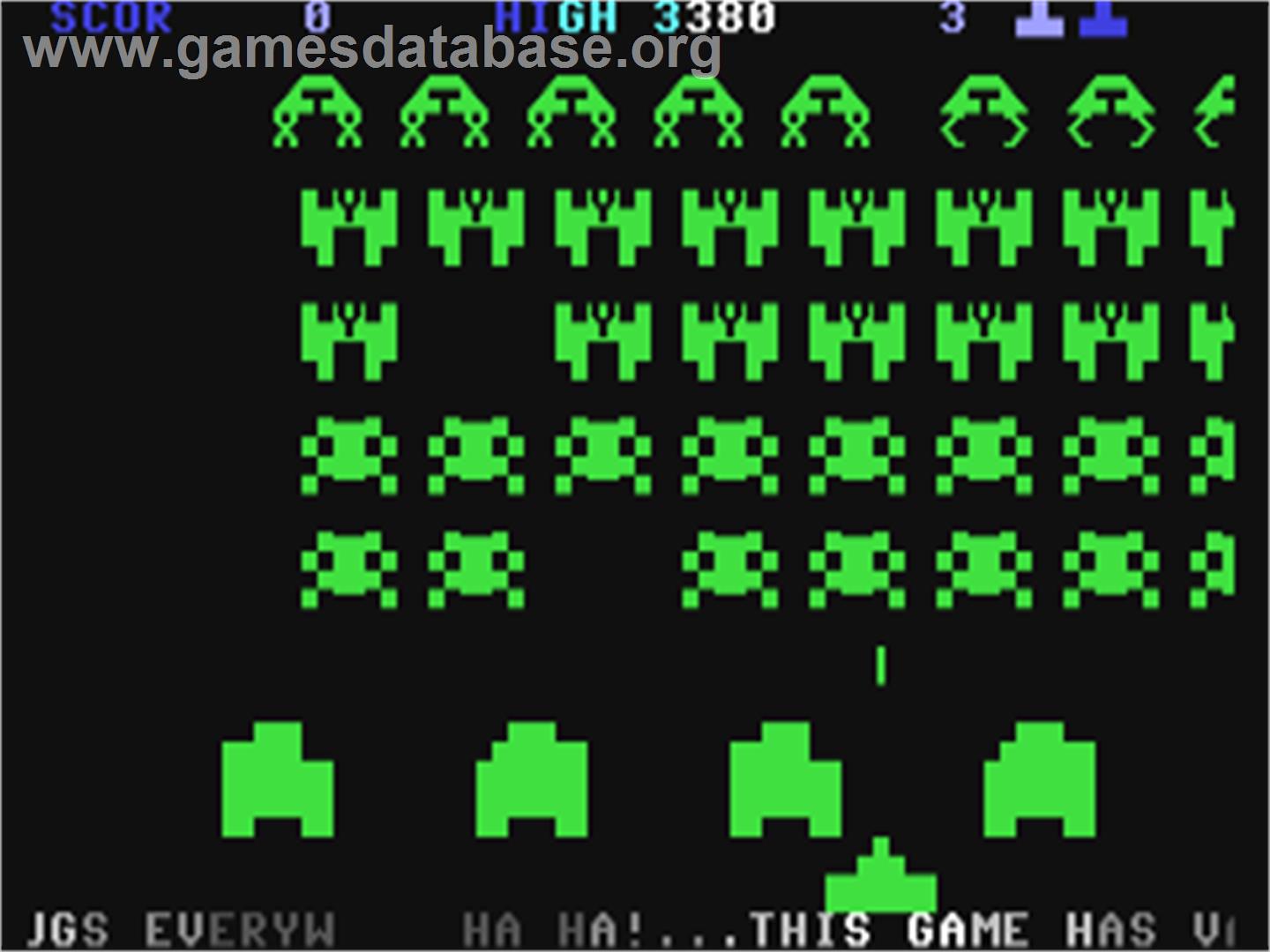 Spacey Vaders - Commodore 64 - Artwork - In Game