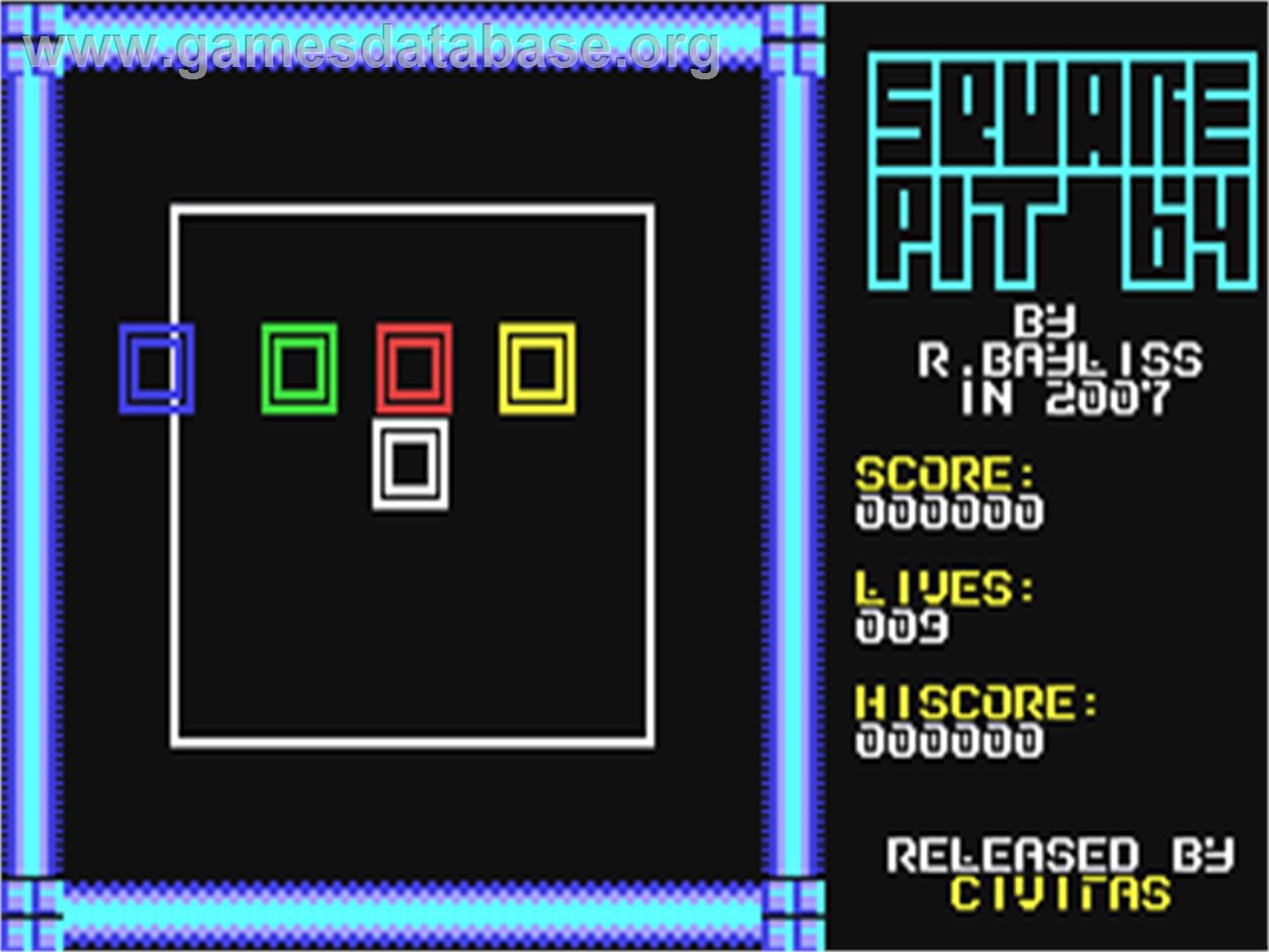 Square Pit 64 - Commodore 64 - Artwork - In Game
