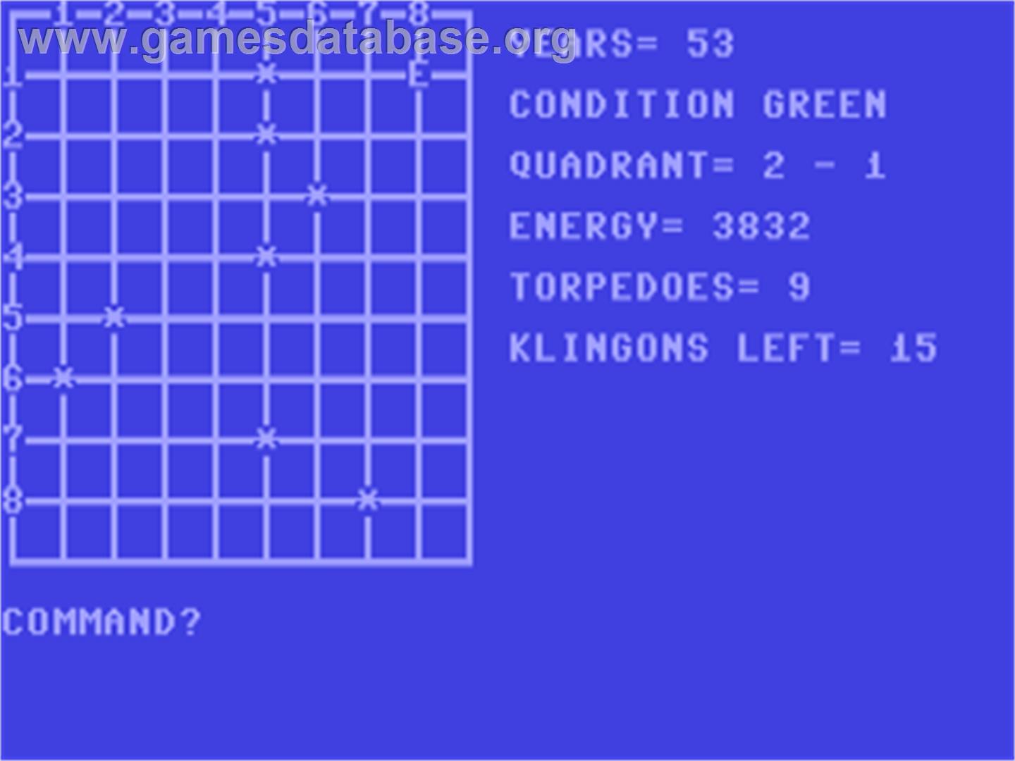 Star Trek 64 - Commodore 64 - Artwork - In Game