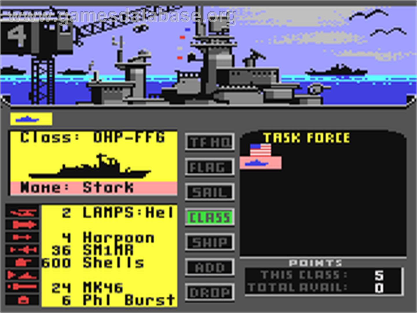 Strike Fleet - Commodore 64 - Artwork - In Game