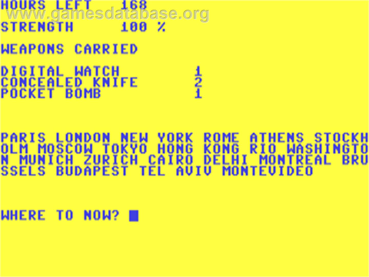 Super Spy - Commodore 64 - Artwork - In Game