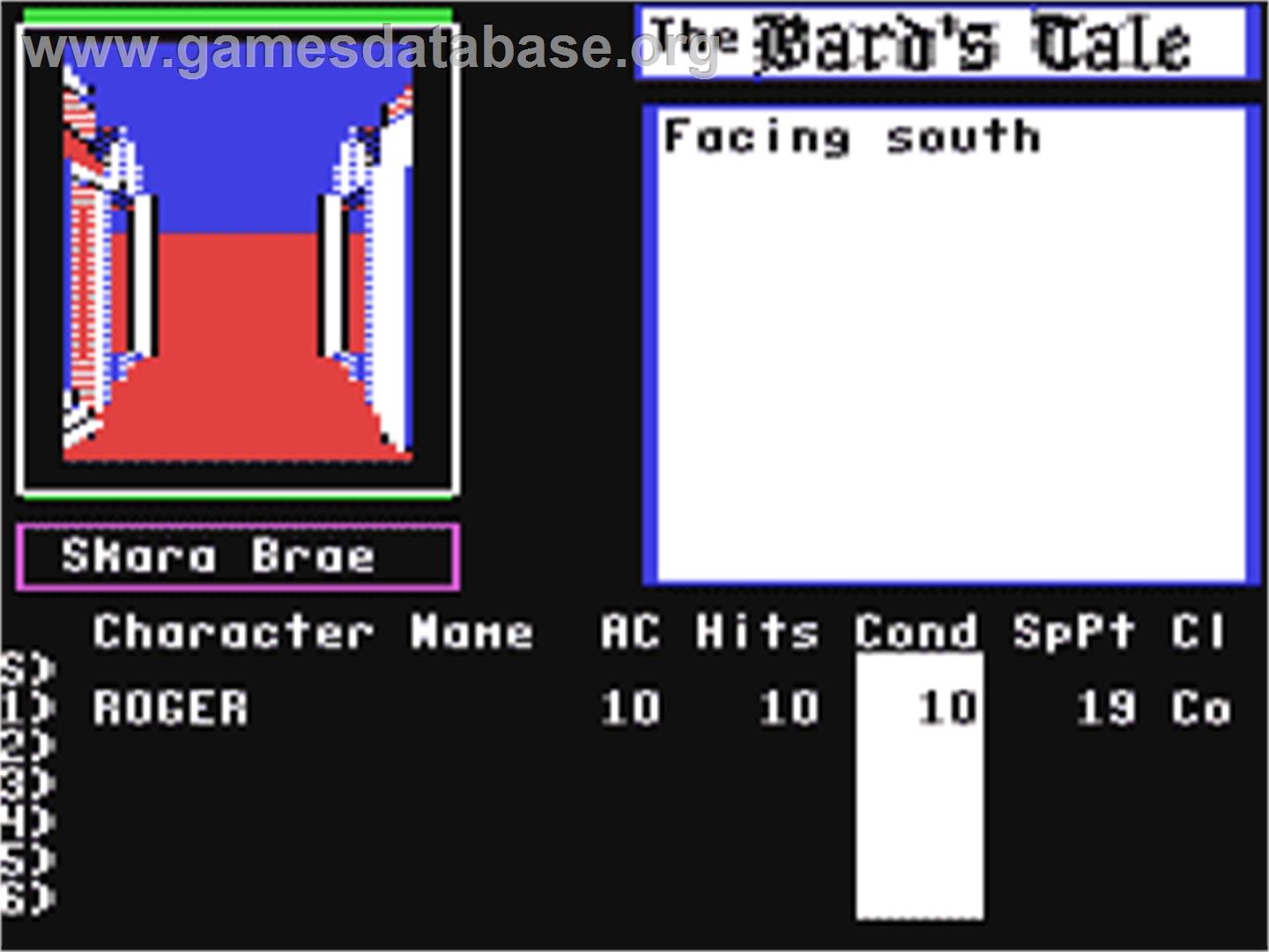Tales of the Unknown, Volume I: The Bard's Tale - Commodore 64 - Artwork - In Game