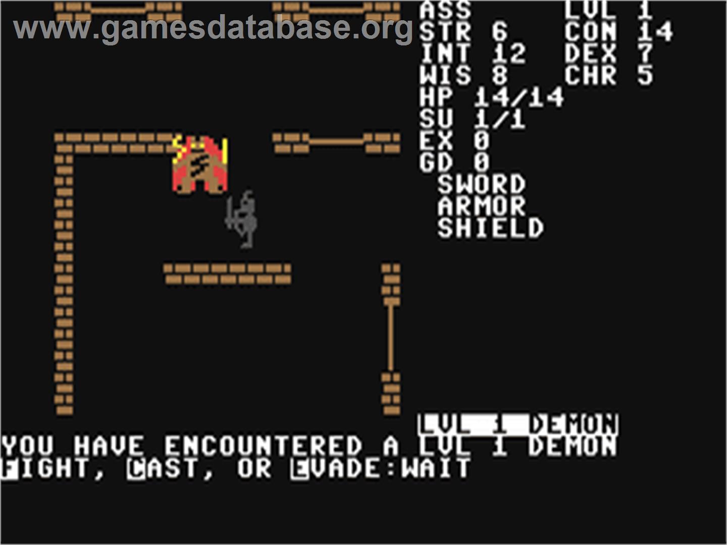 Telengard - Commodore 64 - Artwork - In Game