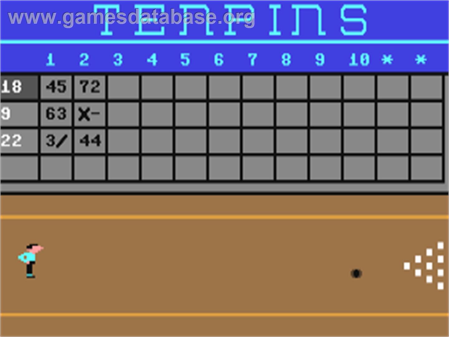 Tenpins - Commodore 64 - Artwork - In Game