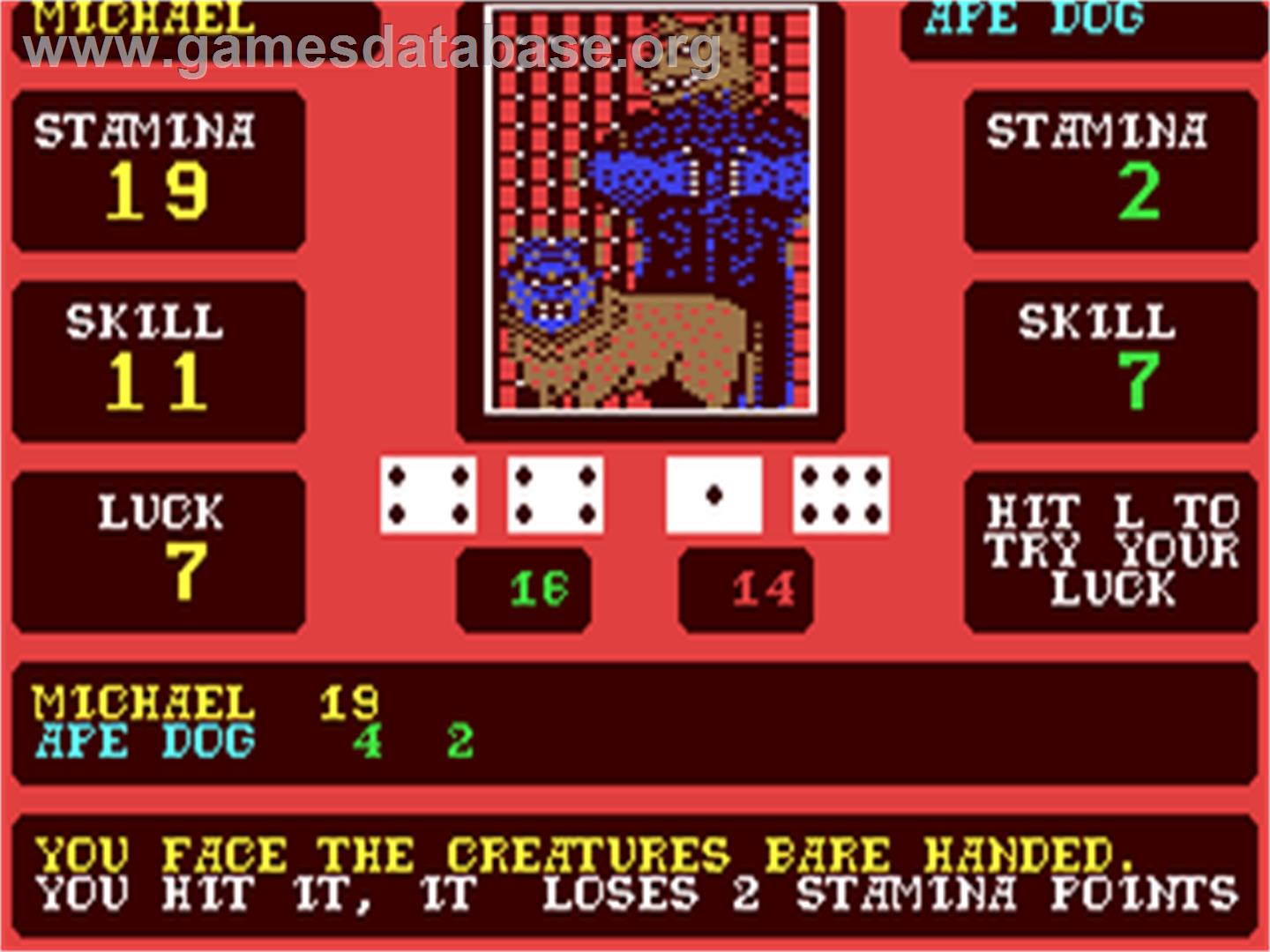 The Citadel of Chaos - Commodore 64 - Artwork - In Game