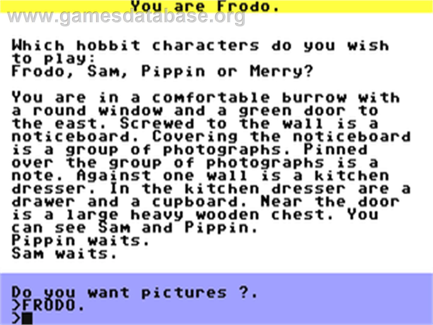 The Fellowship of the Ring - Commodore 64 - Artwork - In Game