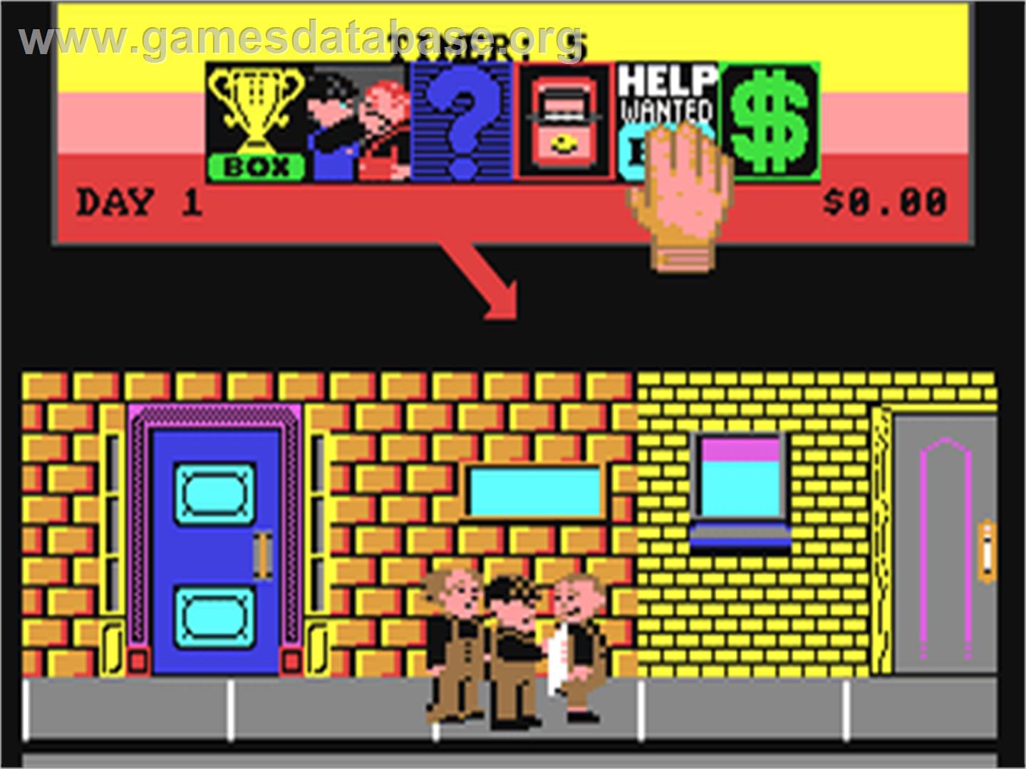 The Three Stooges - Commodore 64 - Artwork - In Game