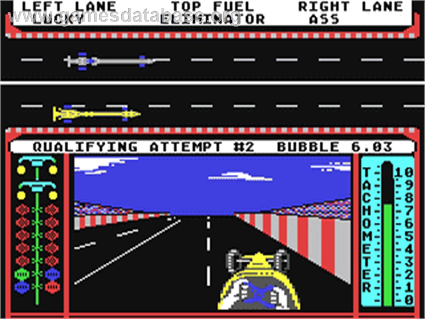 Top Fuel Eliminator - Commodore 64 - Artwork - In Game
