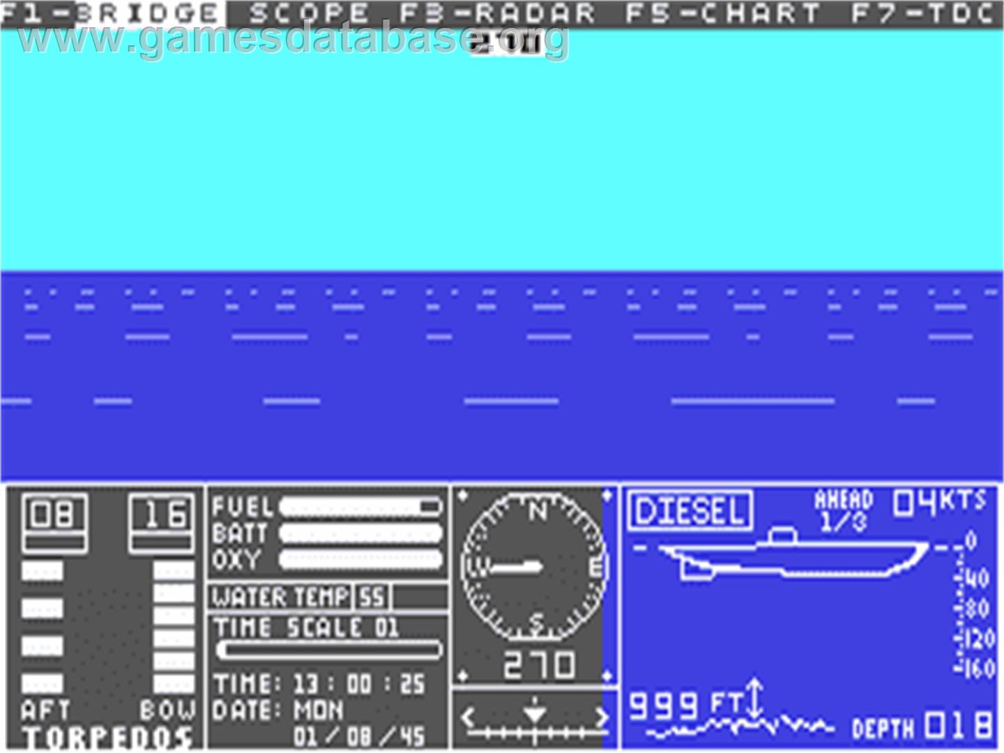 Up Periscope! - Commodore 64 - Artwork - In Game