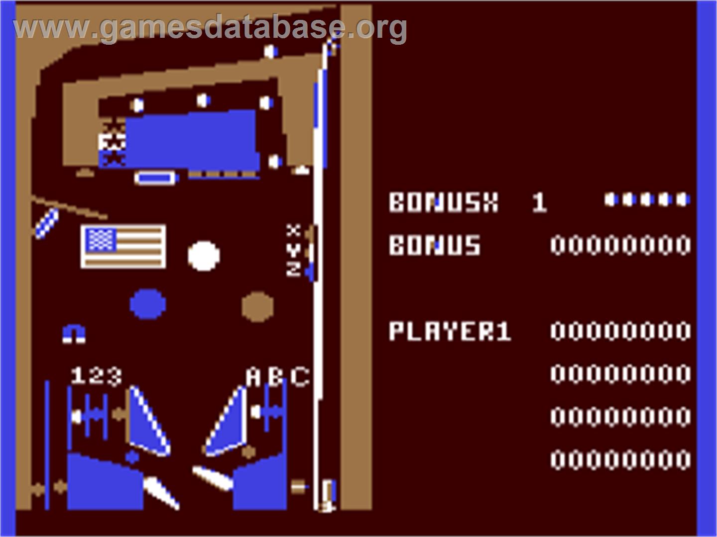 Usa Pinball - Commodore 64 - Artwork - In Game