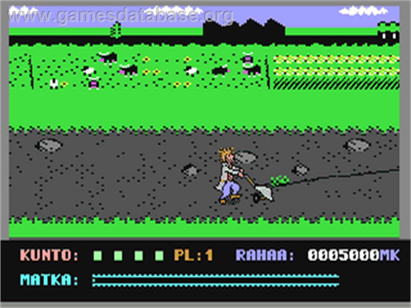 Uuno Turhapuro Muuttaa Maalle - Commodore 64 - Artwork - In Game