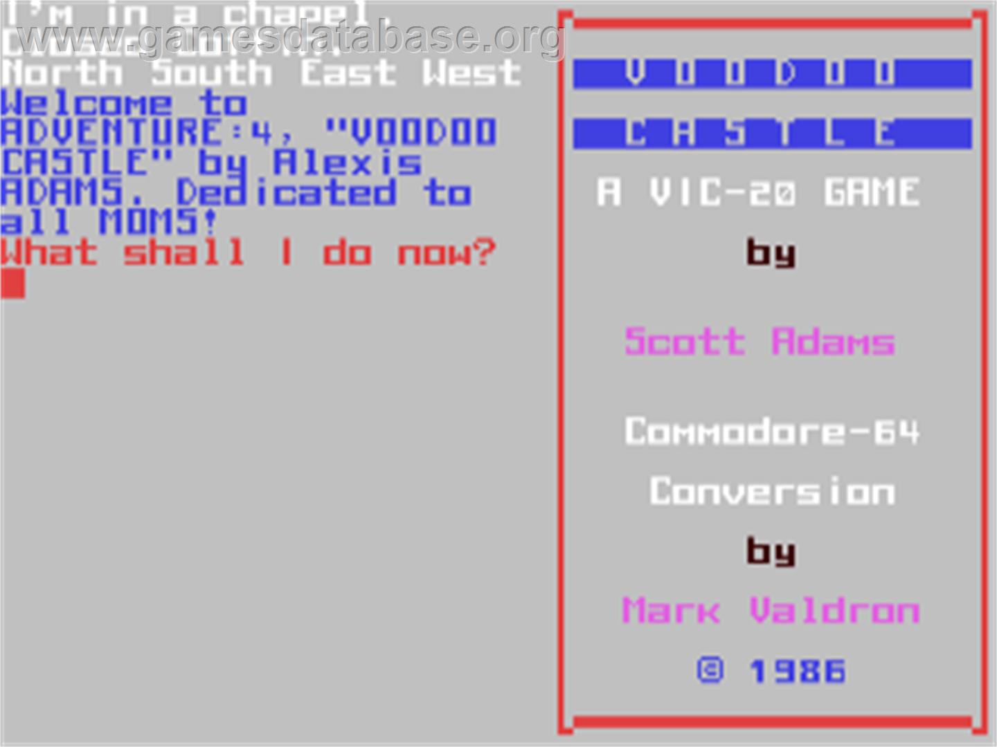 Voodoo Castle - Commodore 64 - Artwork - In Game
