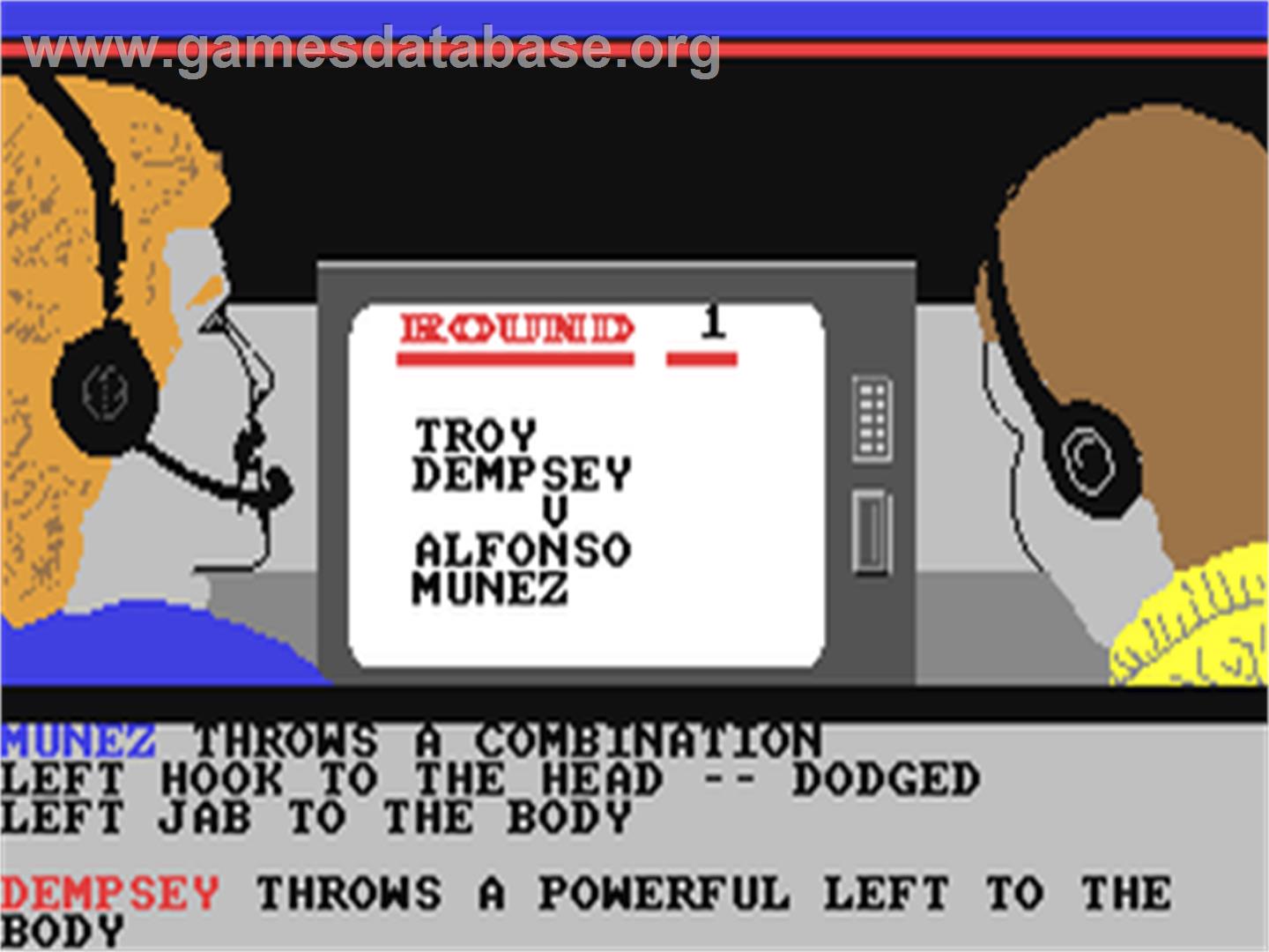 World Championship Boxing Manager - Commodore 64 - Artwork - In Game