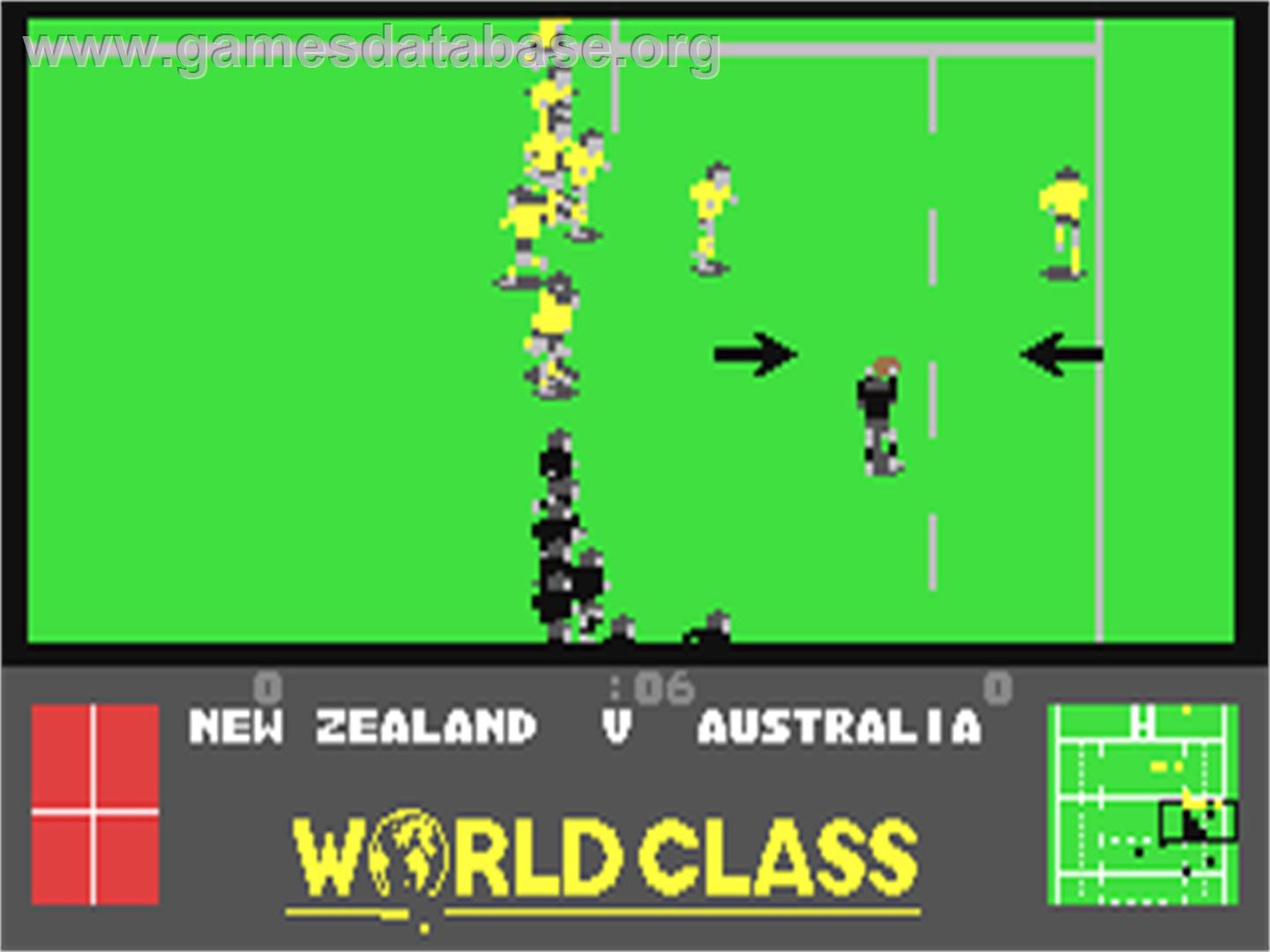 World Class Rugby - Commodore 64 - Artwork - In Game