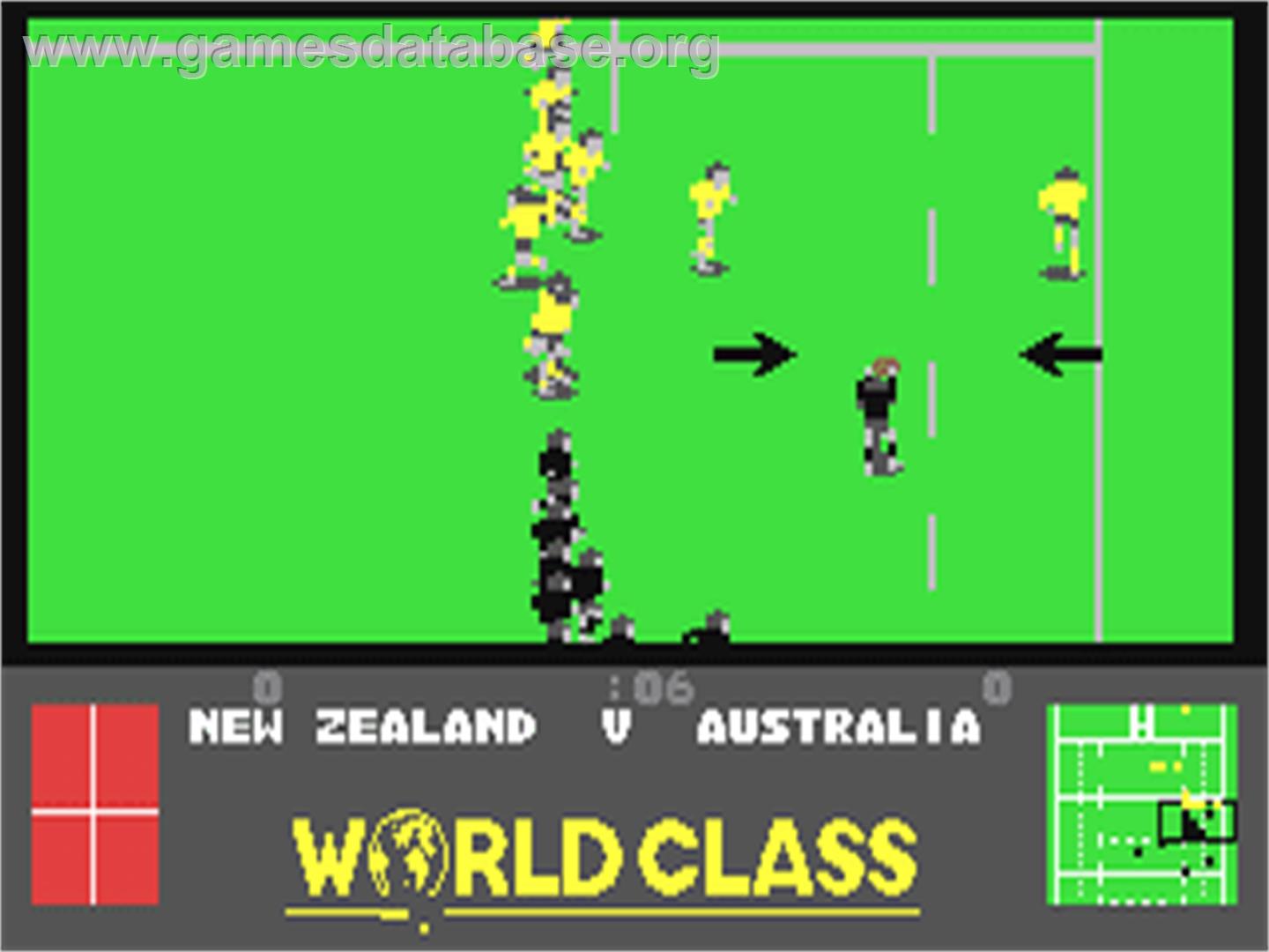 World Class Rugby - Commodore 64 - Artwork - In Game