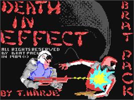 Title screen of - Death in Effect, Die on the Commodore 64.