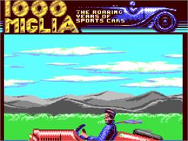 Title screen of 1000 Miglia: Volume I - 1927-1933 on the Commodore 64.