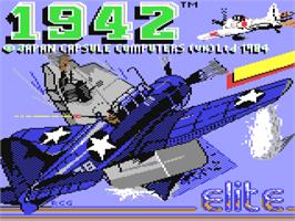 Title screen of 1942 on the Commodore 64.