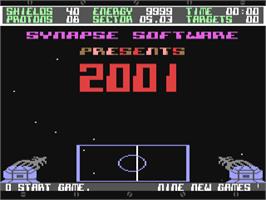 Title screen of 2001 on the Commodore 64.