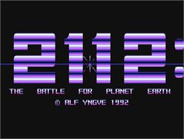 Title screen of 2112 - The Battle For Planet Earth on the Commodore 64.