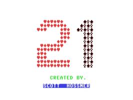 Title screen of 21 (Scott Hossner) on the Commodore 64.