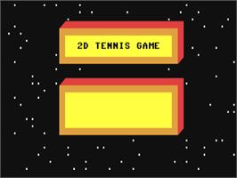 Title screen of 2d Tennis Game on the Commodore 64.