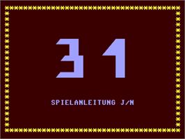 Title screen of 31 on the Commodore 64.