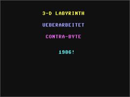 Title screen of 3d-lab on the Commodore 64.