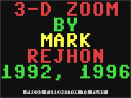 Title screen of 3d-zoom on the Commodore 64.