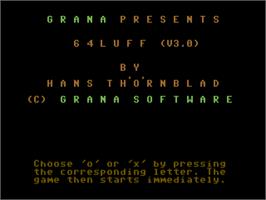 Title screen of 64 Luff on the Commodore 64.