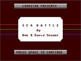 Title screen of 64 Sea Battle on the Commodore 64.