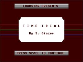 Title screen of 64 Timetrial on the Commodore 64.