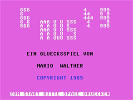 Title screen of 6 Aus 49 on the Commodore 64.
