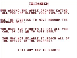 Title screen of A-Maze-Ing (COMPUTE!) on the Commodore 64.