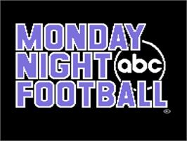 Title screen of ABC Monday Night Football on the Commodore 64.