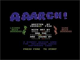 Title screen of Aaargh! on the Commodore 64.
