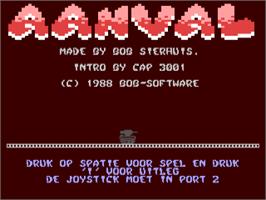 Title screen of Aanval on the Commodore 64.