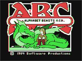 Title screen of Abc - Alphabet Beasts And Co. on the Commodore 64.