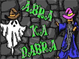 Title screen of Abrakadabra on the Commodore 64.
