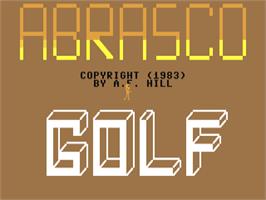 Title screen of Abrasco Golf on the Commodore 64.