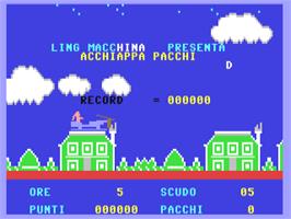 Title screen of Acchiappa Pacchi on the Commodore 64.