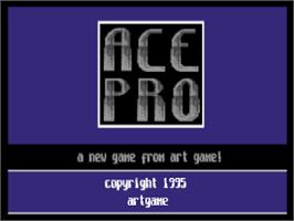 Title screen of Ace Pro on the Commodore 64.