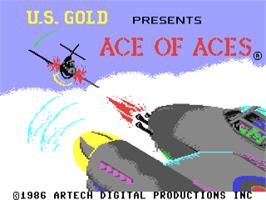 Title screen of Ace of Aces on the Commodore 64.