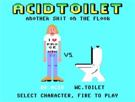Title screen of Acid Toilet - Another Shit On The Floor on the Commodore 64.
