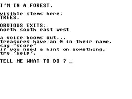 Title screen of Adventureland on the Commodore 64.