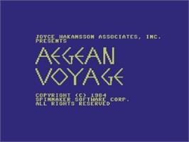 Title screen of Aegean Voyage / Monster Voyage on the Commodore 64.