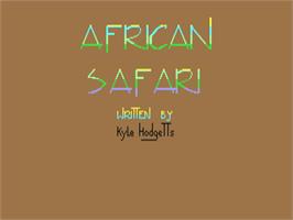 Title screen of African Safari on the Commodore 64.