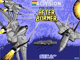 Title screen of After Burner (Activision) on the Commodore 64.