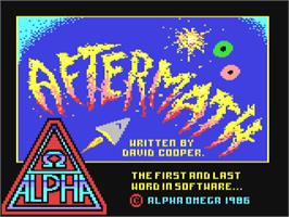 Title screen of Aftermath (Alternative Software) on the Commodore 64.